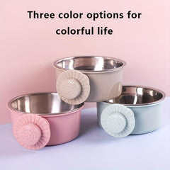 Hanging Dog Bowl 2 In 1 Stainless Steel Food Water Pet Feeder
