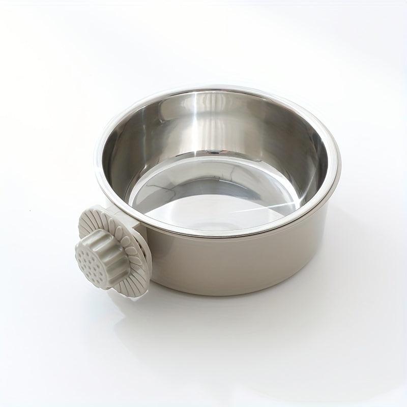 Hanging Dog Bowl 2 In 1 Stainless Steel Food Water Pet Feeder