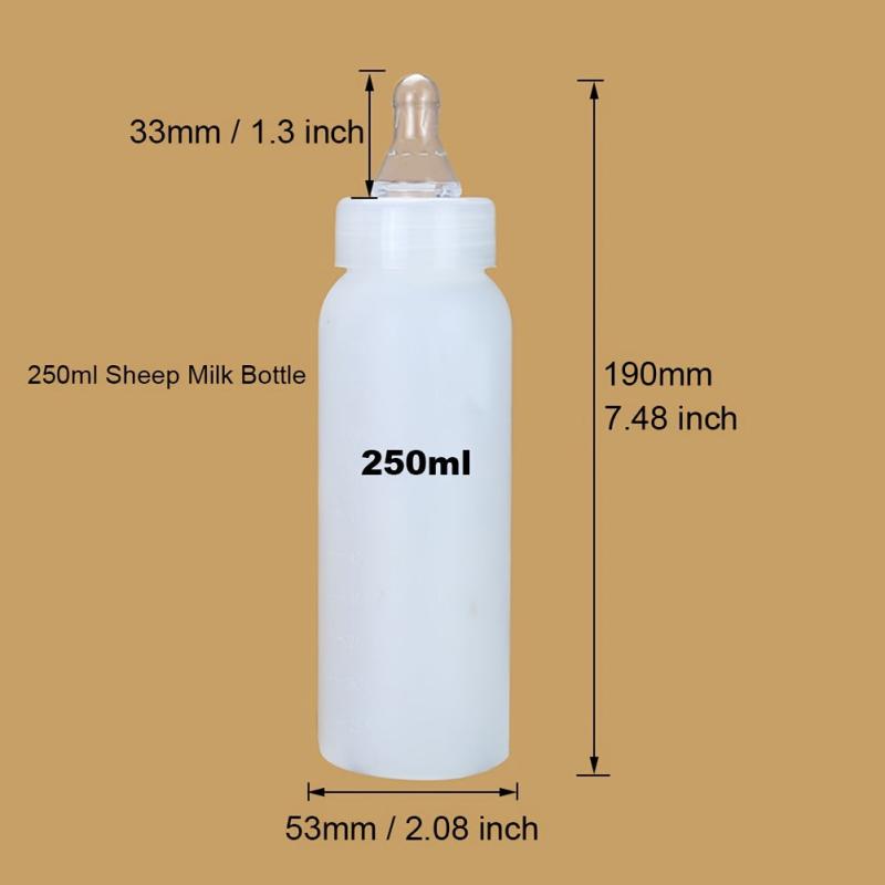 250ml Animal Feeding Bottle Lamb Nursing Bottle Kitten Puppy Milk Feeding