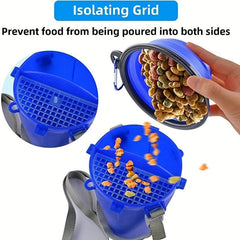 Portable Pet Water Bottle and Food Container with Bowls for Dogs and Cats