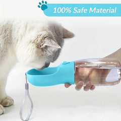 Portable Dog Water Bottle with Food Container 2 in 1
