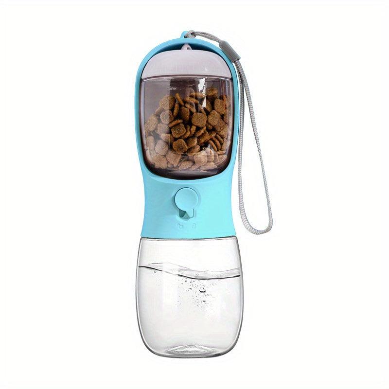Portable Dog Water Bottle with Food Container 2 in 1