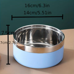 Double Layer Stainless Steel Pet Bowl Anti Slip & Anti Drop