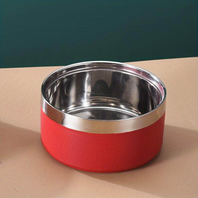 Double Layer Stainless Steel Pet Bowl Anti Slip & Anti Drop