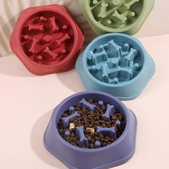 Pet Slow Feeder Bowl for Controlled Eating Speed