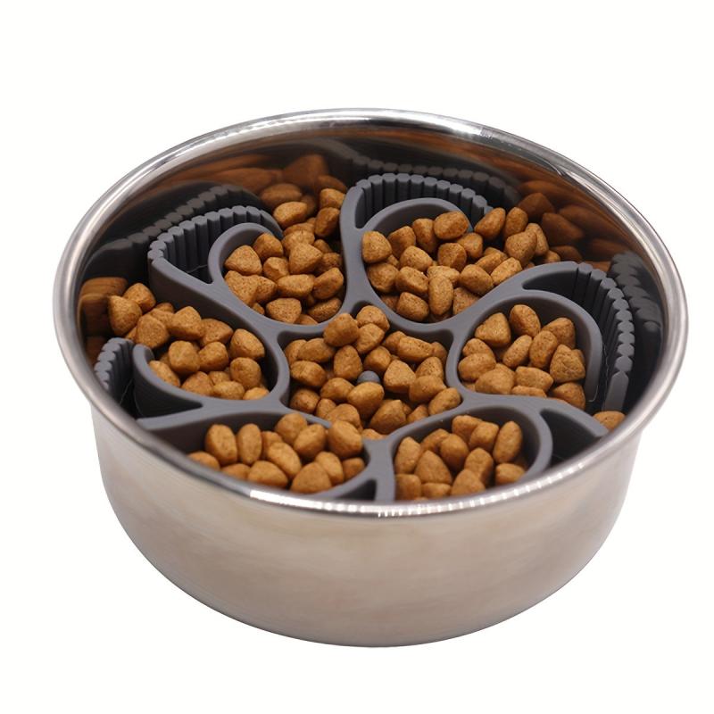 Slow Feeder Dog Bowl Insert Soft Silicone Cuttable Dog Food Bowl Insert