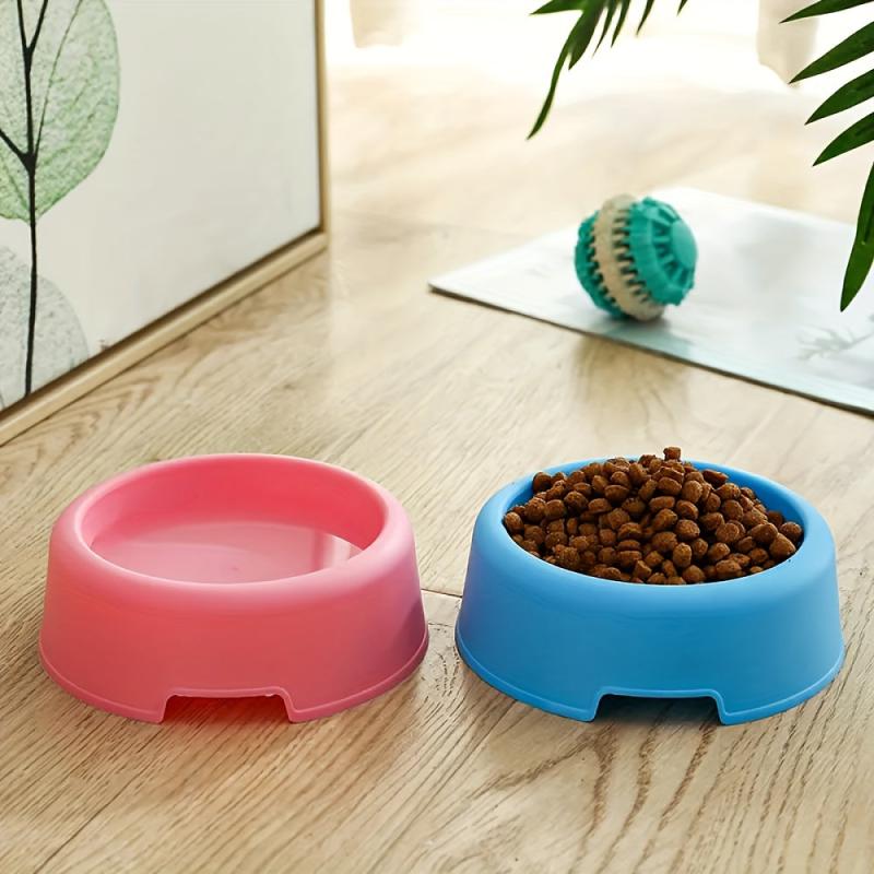 3pcs Plastic Dog Food Water Bowl Pet Feeding Supplies