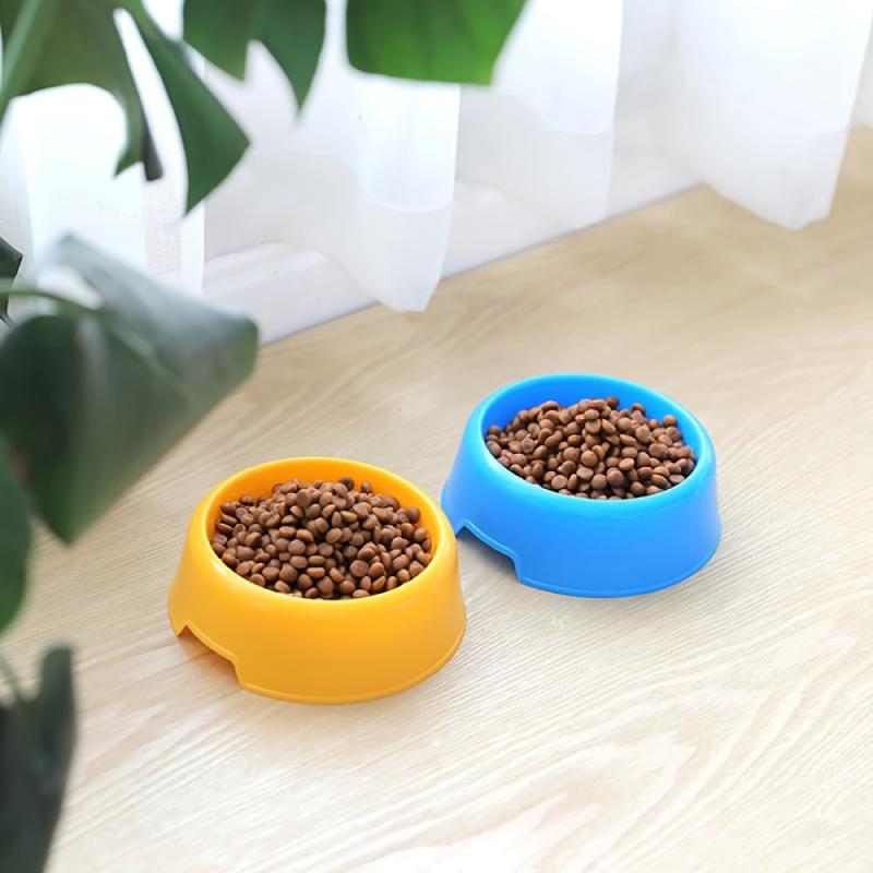 3pcs Plastic Dog Food Water Bowl Pet Feeding Supplies