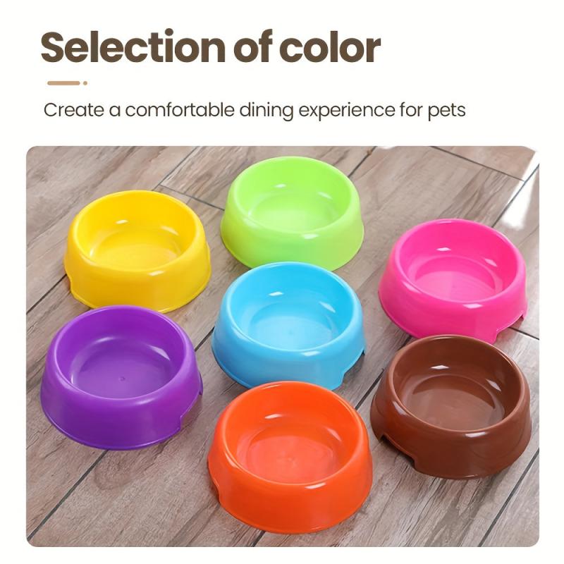 3pcs Plastic Dog Food Water Bowl Pet Feeding Supplies