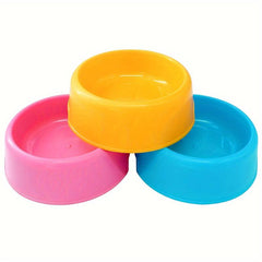 3pcs Plastic Dog Food Water Bowl Pet Feeding Supplies