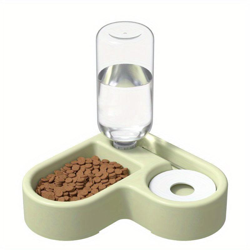 Automatic Cat Water Dispenser Feeder Bowl 2 In 1 Anti Overturning Bowl