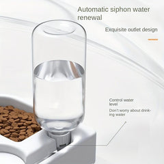 Automatic Cat Water Dispenser Feeder Bowl 2 In 1 Anti Overturning Bowl