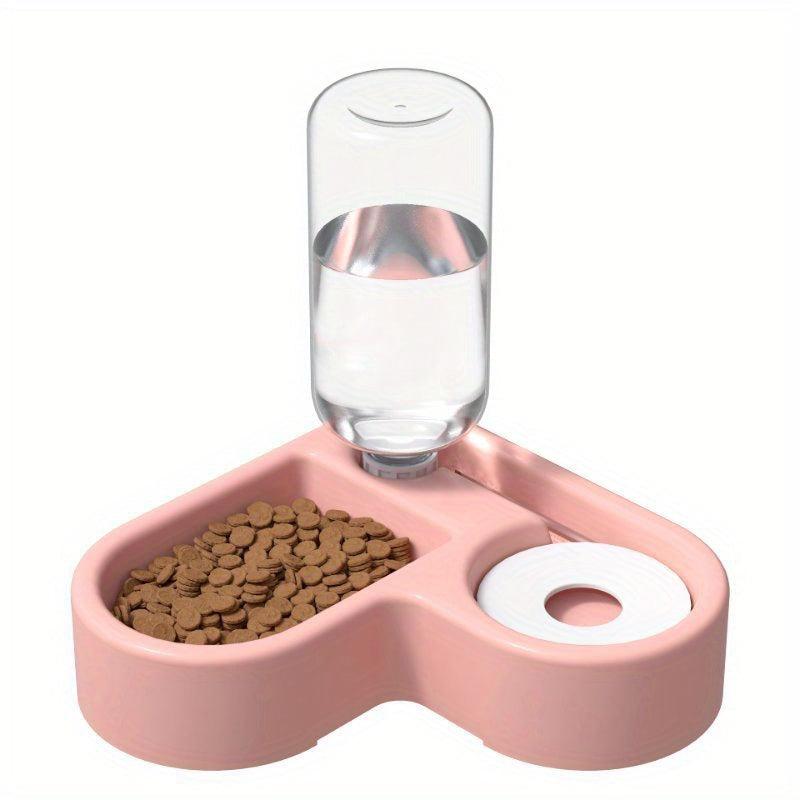 Automatic Cat Water Dispenser Feeder Bowl 2 In 1 Anti Overturning Bowl