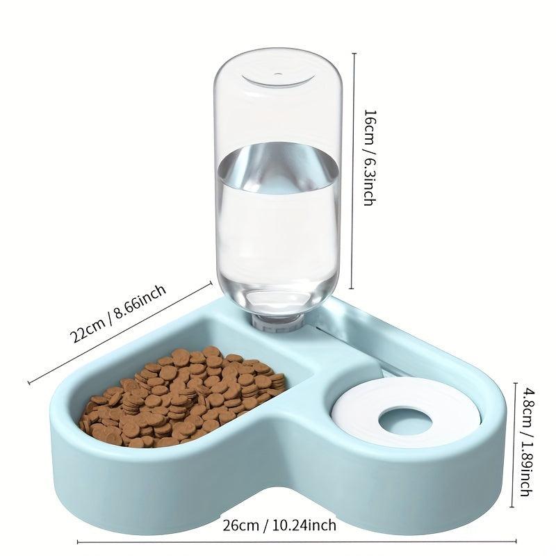 Automatic Cat Water Dispenser Feeder Bowl 2 In 1 Anti Overturning Bowl