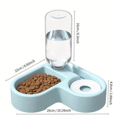 Automatic Cat Water Dispenser Feeder Bowl 2 In 1 Anti Overturning Bowl