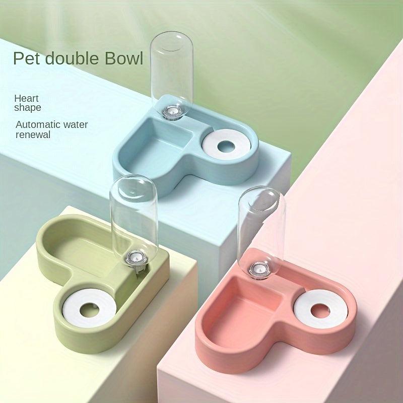 Automatic Cat Water Dispenser Feeder Bowl 2 In 1 Anti Overturning Bowl