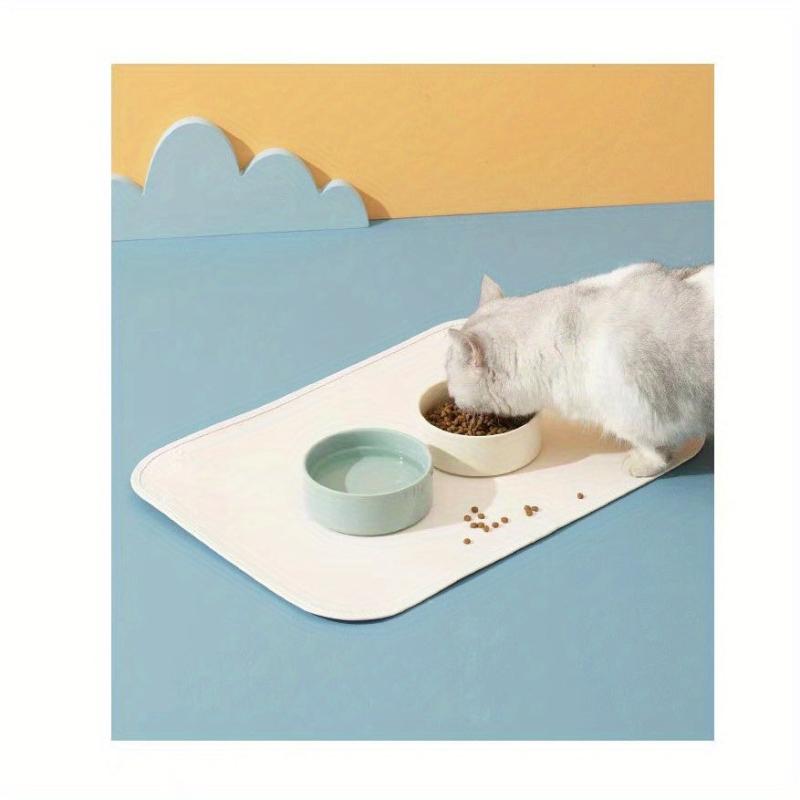 Leather Pet Food Mat Non Slip Waterproof Easy to Clean