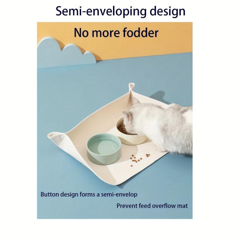 Leather Pet Food Mat Non Slip Waterproof Easy to Clean