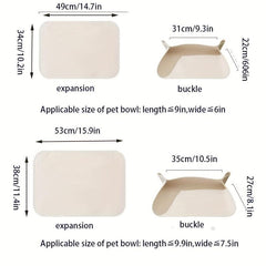 Leather Pet Food Mat Non Slip Waterproof Easy to Clean