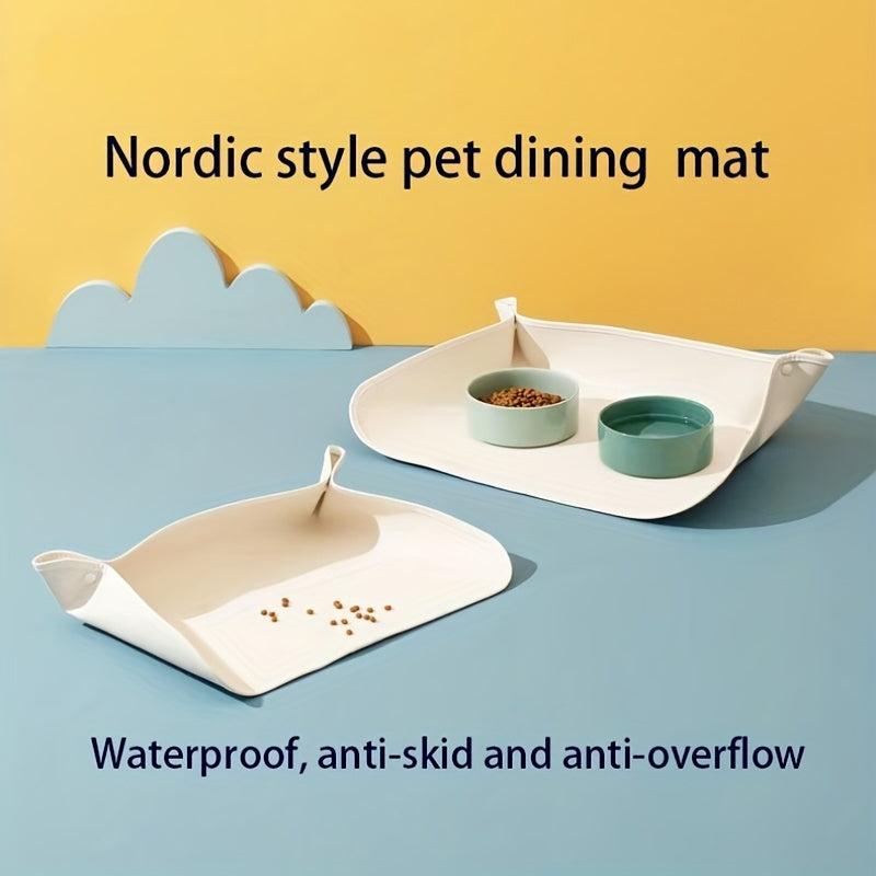 Leather Pet Food Mat Non Slip Waterproof Easy to Clean
