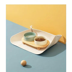 Leather Pet Food Mat Non Slip Waterproof Easy to Clean