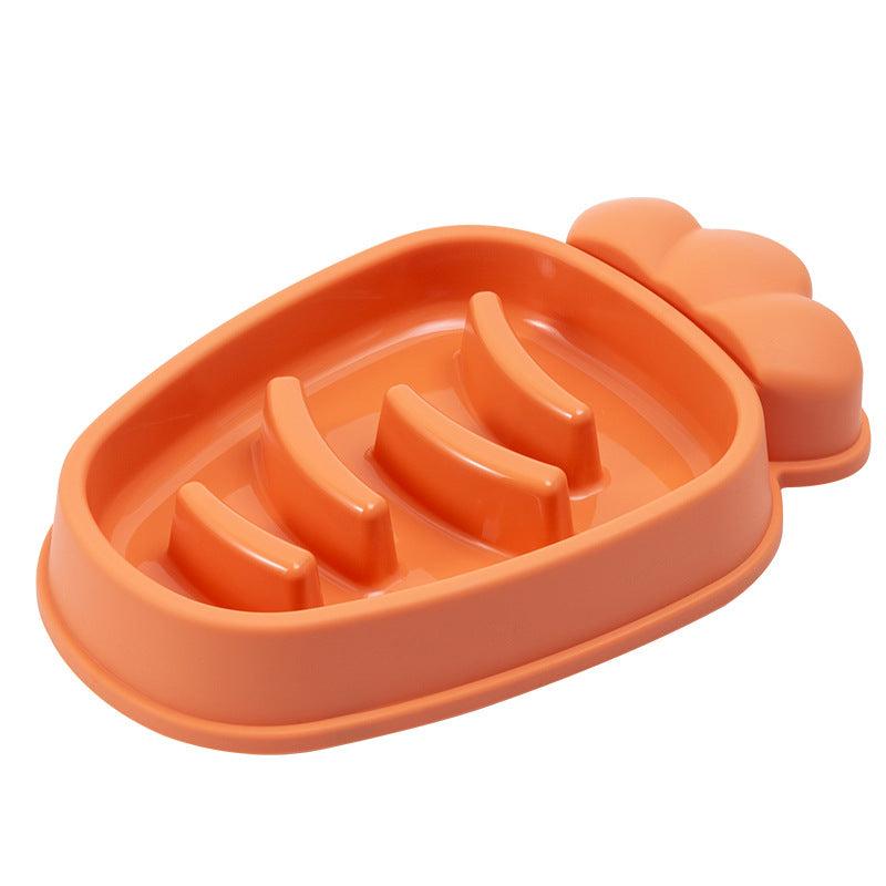 Random Carrot Slow Feeder Dog Bowl Anti Choking Dog Food Water Bowl
