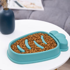 Random Carrot Slow Feeder Dog Bowl Anti Choking Dog Food Water Bowl