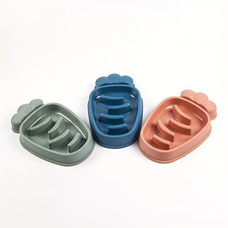 Random Carrot Slow Feeder Dog Bowl Anti Choking Dog Food Water Bowl