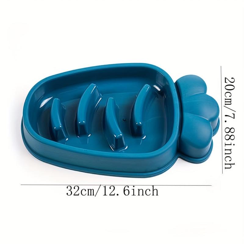 Random Carrot Slow Feeder Dog Bowl Anti Choking Dog Food Water Bowl
