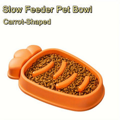Random Carrot Slow Feeder Dog Bowl Anti Choking Dog Food Water Bowl