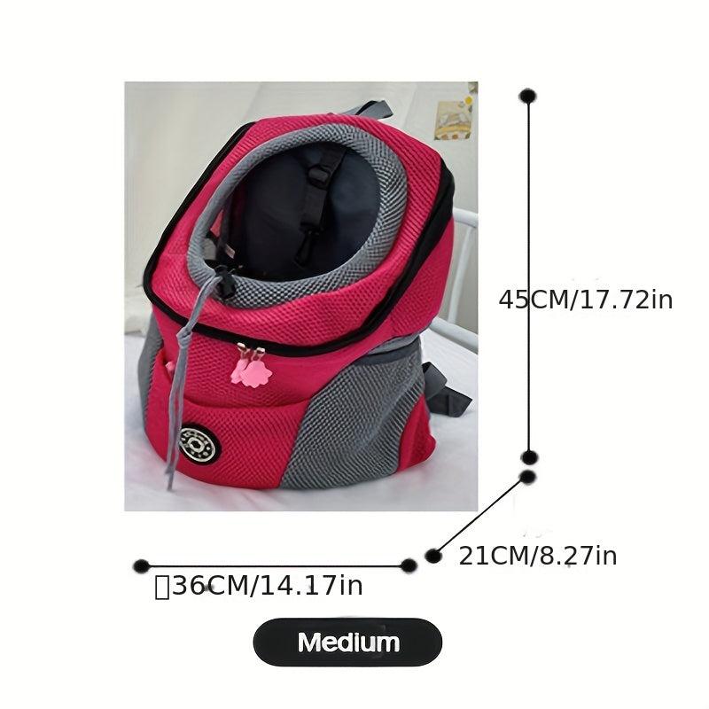 Breathable Mesh Dog Carrier Backpack Outdoor Travel Bag