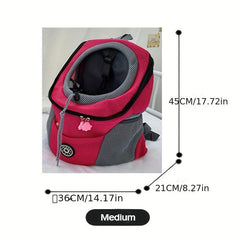 Breathable Mesh Dog Carrier Backpack Outdoor Travel Bag