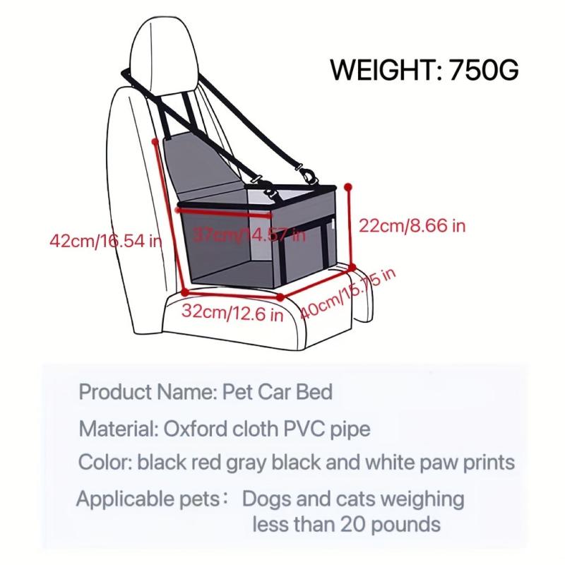 Pet Car Mat Dog Cat Safety Seat Bag Travel Carrier Seat Cover