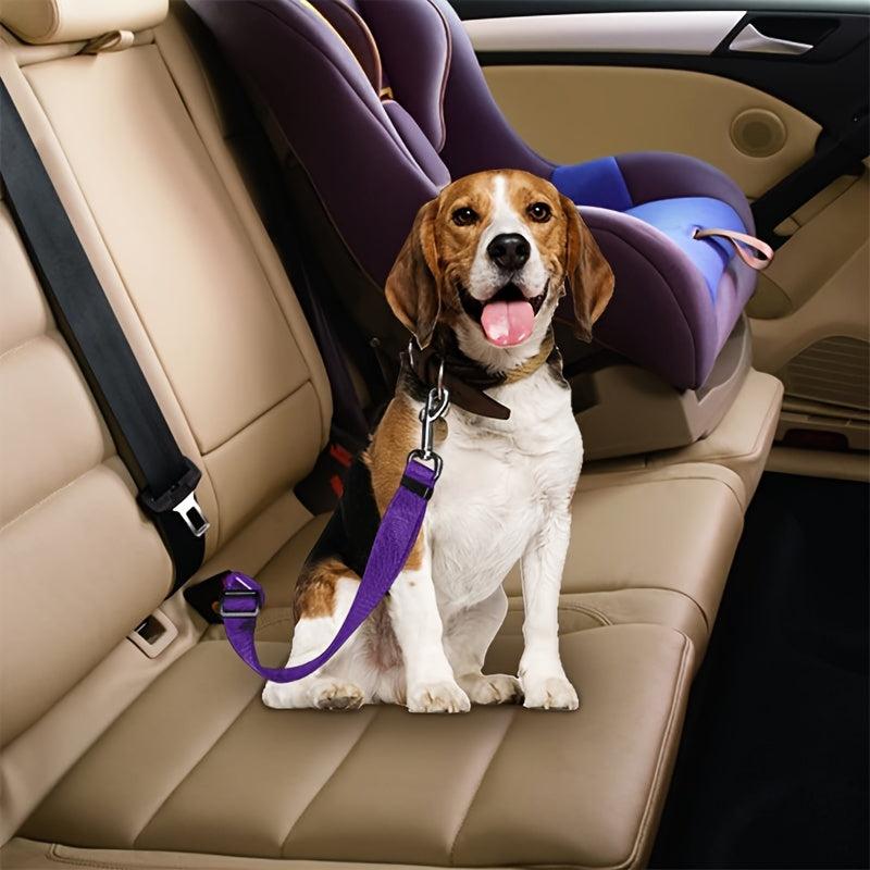 Adjustable Pet Car Seat Belt Dog Safety Rope With Hook For Car
