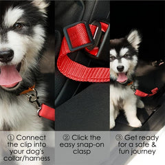 Adjustable Pet Car Seat Belt Dog Safety Rope With Hook For Car