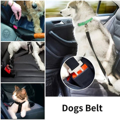 Adjustable Pet Car Seat Belt Dog Safety Rope With Hook For Car