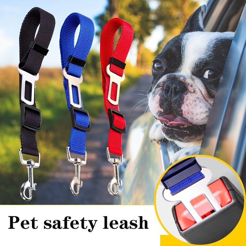 Adjustable Pet Car Seat Belt Dog Safety Rope With Hook For Car