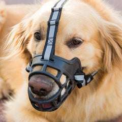 Adjustable Breathable Dog Muzzle for Biting Chewing Barking Training