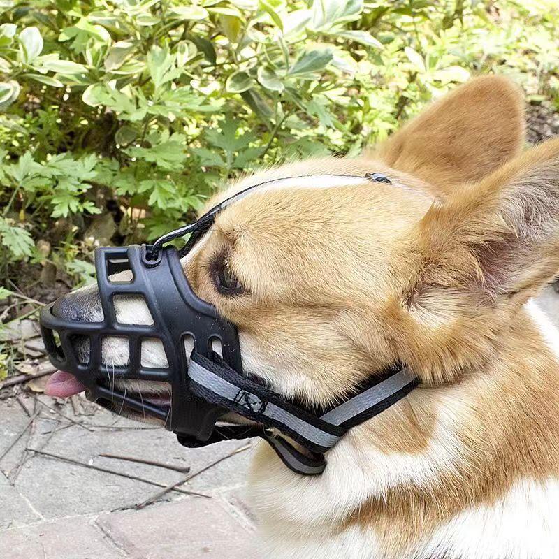 Adjustable Breathable Dog Muzzle for Biting Chewing Barking Training