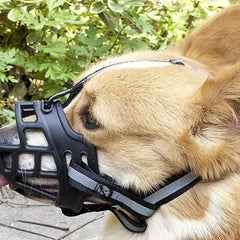 Adjustable Breathable Dog Muzzle for Biting Chewing Barking Training