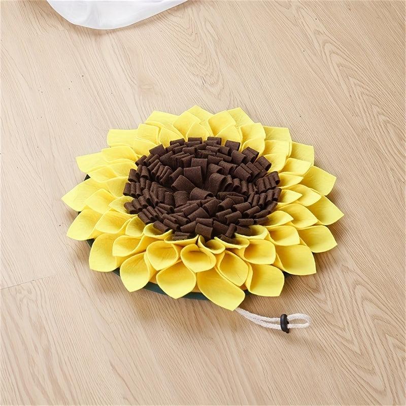 Interactive Sunflower Pet Snuffle Mat Slow Feeder Dog Puzzle Toy