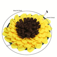 Interactive Sunflower Pet Snuffle Mat Slow Feeder Dog Puzzle Toy