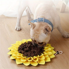 Interactive Sunflower Pet Snuffle Mat Slow Feeder Dog Puzzle Toy