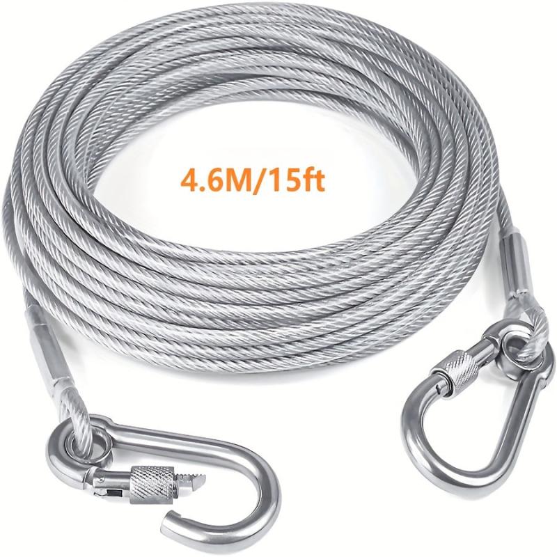 Reflective Dog Tie Out Cable for Dogs up to 250 lbs