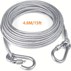 Reflective Dog Tie Out Cable for Dogs up to 250 lbs