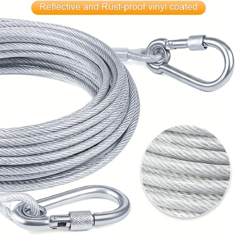 Reflective Dog Tie Out Cable for Dogs up to 250 lbs