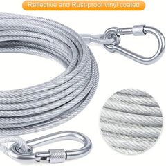 Reflective Dog Tie Out Cable for Dogs up to 250 lbs