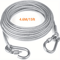 Reflective Dog Tie Out Cable for Dogs up to 250 lbs