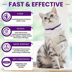 Calming Pheromone Collar for Cats - Reduce Anxiety, Stress - Pet Supplies