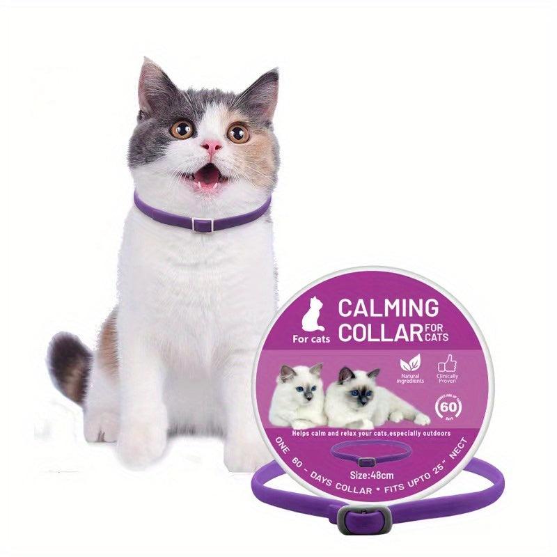 Calming Pheromone Collar for Cats - Reduce Anxiety, Stress - Pet Supplies